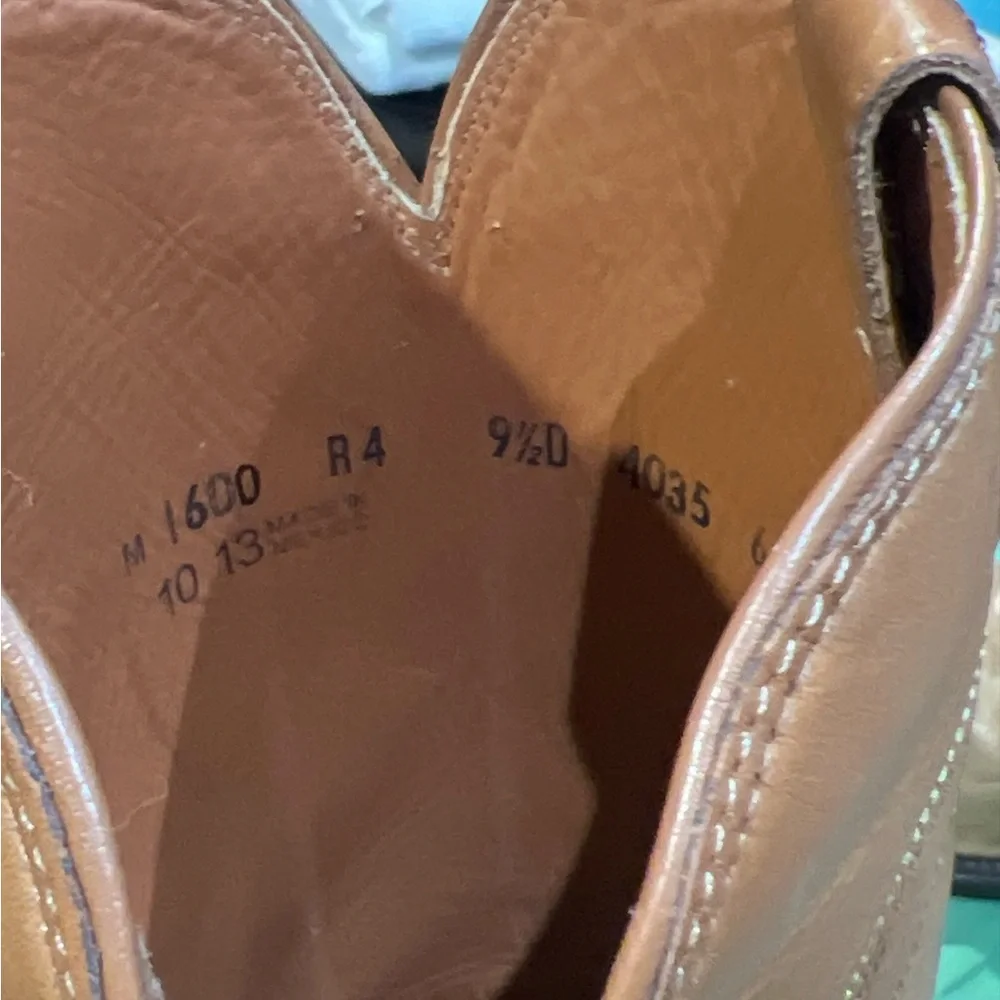 Lucchese 4035 tan smooth Ostrich Cowboy Boots Size 9.5D. - Picture 9 of 9